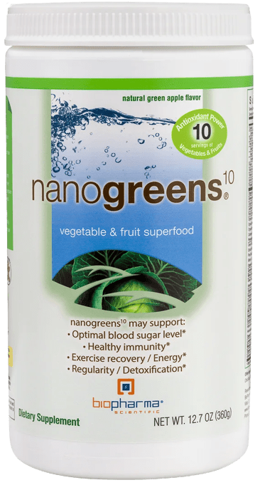 NanoGreens® 10 - 30 Servings Default Category BioPharma Scientific Green Apple 