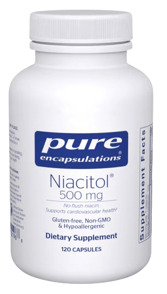 Niacitol (no-flush niacin) 500 mg Default Category Pure Encapsulations 120 Capsules 