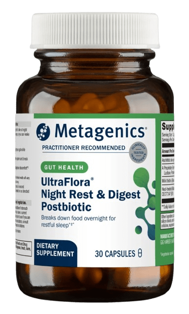 UltraFlora® Night Rest & Digest Postbiotic Default Category Metagenics 30 Capsules 
