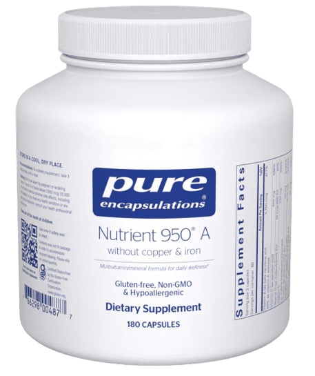 Nutrient 950® A without Copper & Iron - 180 Capsules Default Category Pure Encapsulations 
