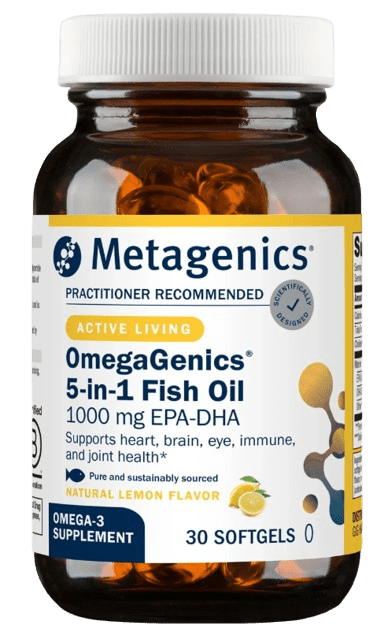 OmegaGenics® 5-in-1 Fish Oil 1000 mg EPA-DHA (formerly OmegaGenics® Fish Oil EPA-DHA 1000) Default Category Metagenics 30 Softgels 