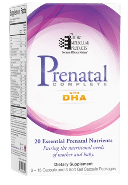 Prenatal Complete With DHA - 30 Capsules Default Category Ortho Molecular 