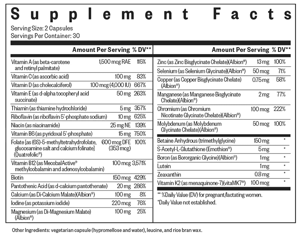 Prenatal Essentials - 60 Capsules Default Category Seeking Health