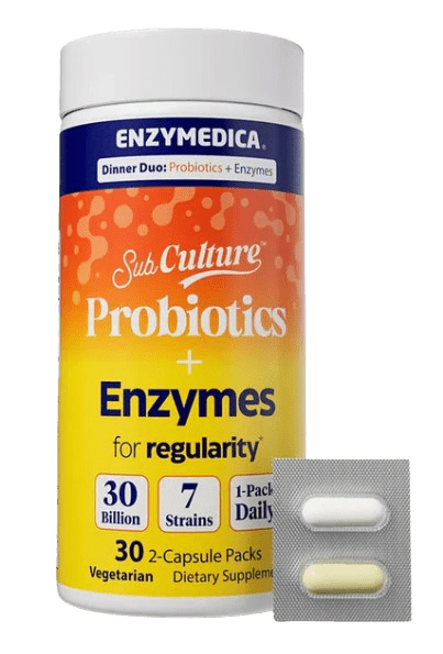 SubCulture™ Dinner Duo: Probiotics + Enzymes for Regularity Default Category Enzymedica 30 Capsules 