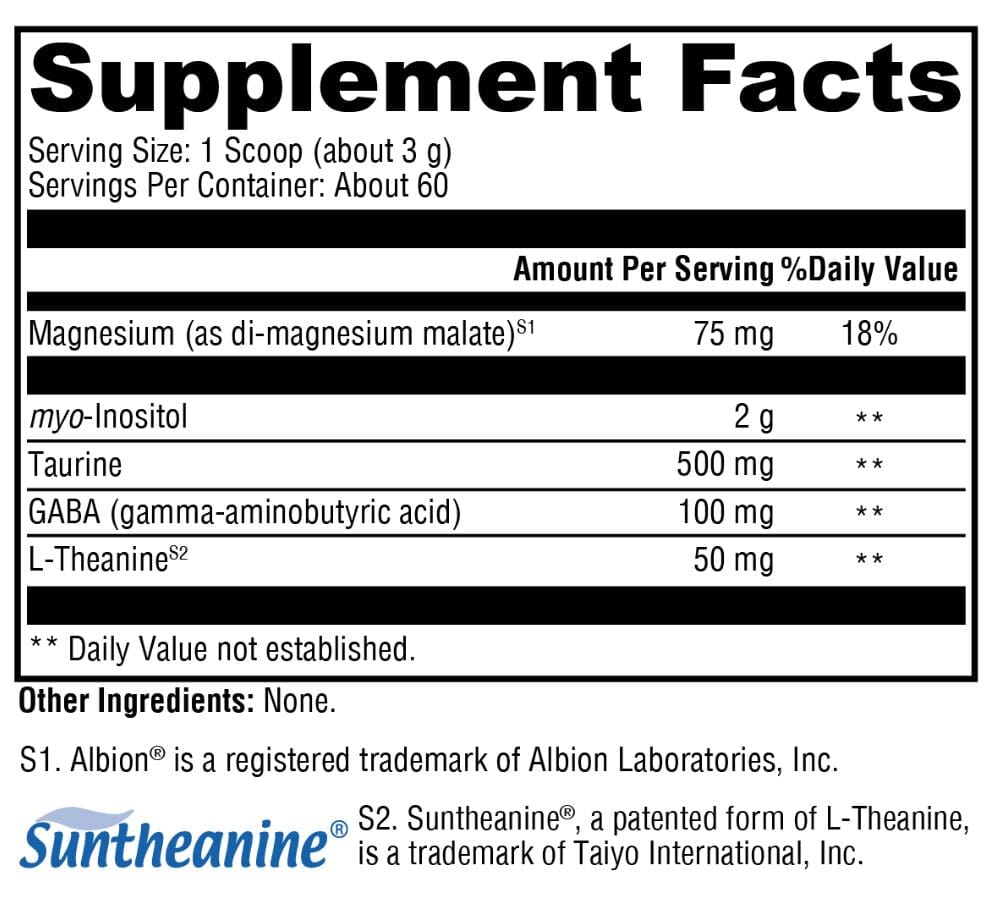 RelaxMax_Unflavored_Supp_Facts