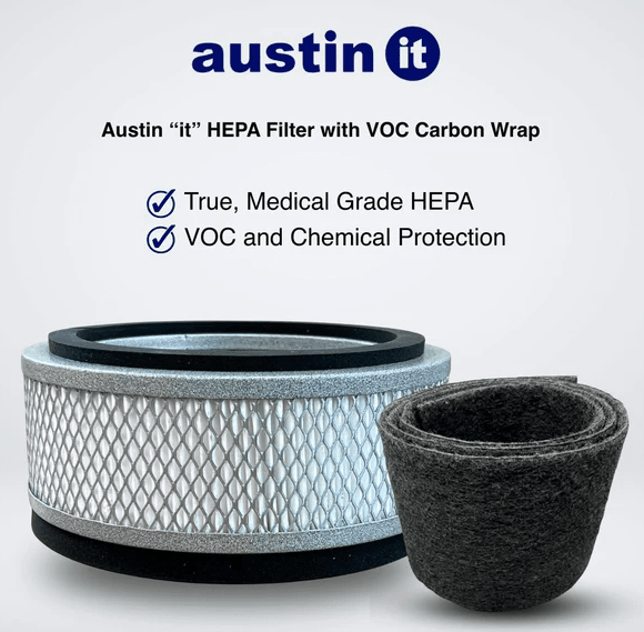 Austin "IT" Replacement Filters Default Category Austin Air Systems (with VOC Carbon Wrap) - Black 