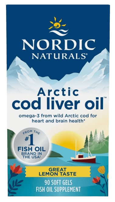 Arctic Cod Liver Oil, Lemon Default Category Nordic Naturals 90 Softgels 