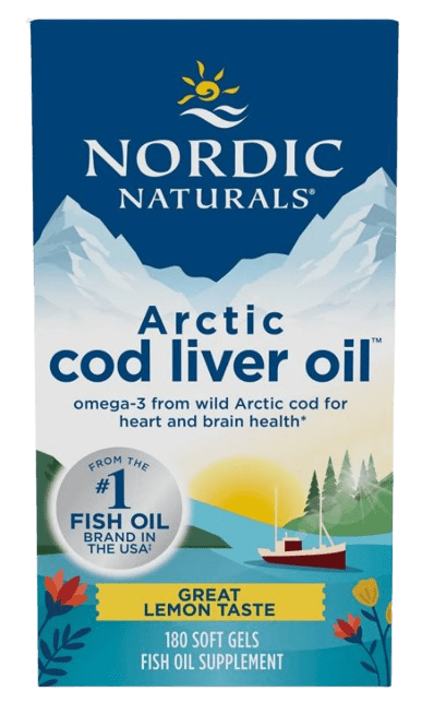 Arctic Cod Liver Oil, Lemon Default Category Nordic Naturals 180 Softgels 
