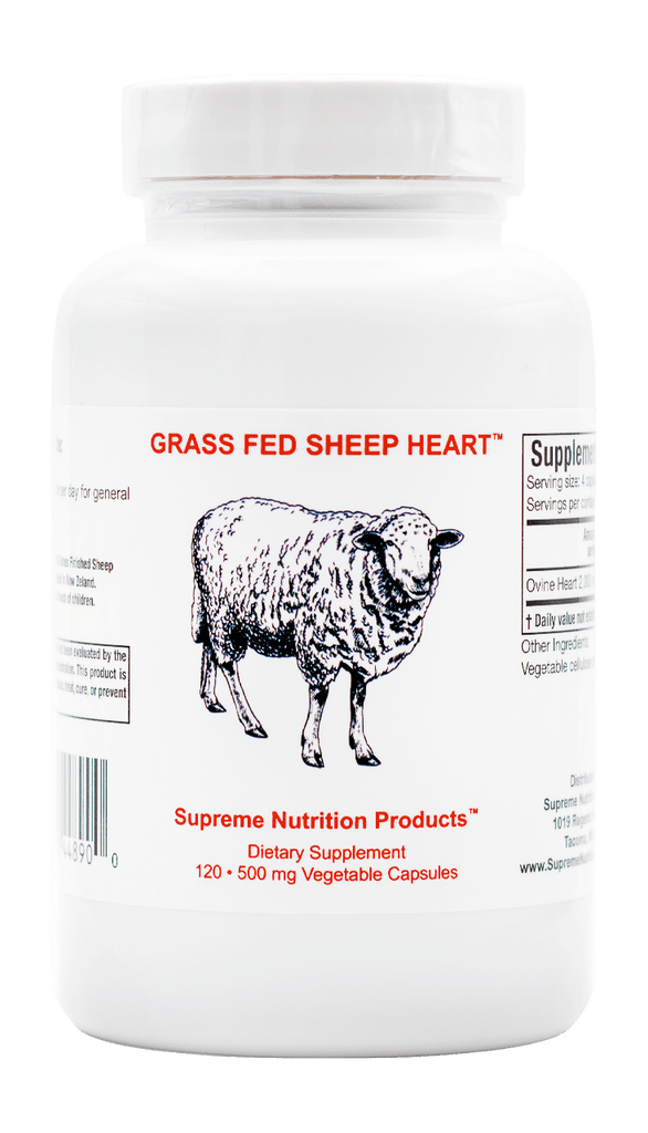 Grass Fed and Finished New Zealand Sheep Heart™ - 120 Capsules Default Category Supreme Nutrition 
