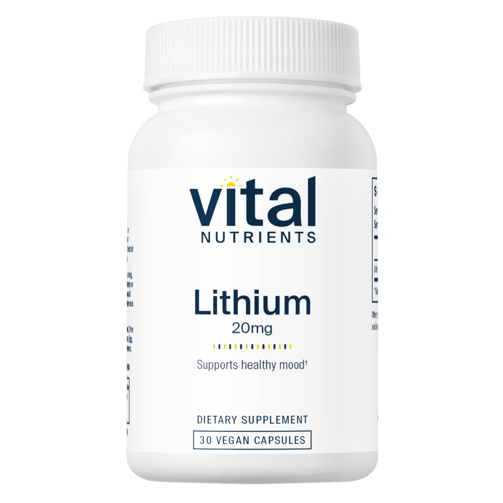 Lithium (orotate) 20mg Default Category Vital Nutrients 30 Capsules 