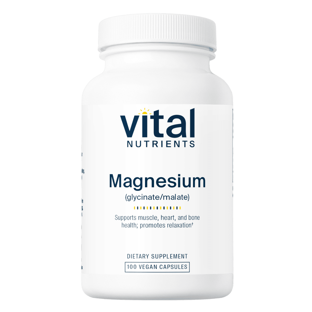 Magnesium (glycinate/malate) 120mg Default Category Vital Nutrients 100 Capsules 