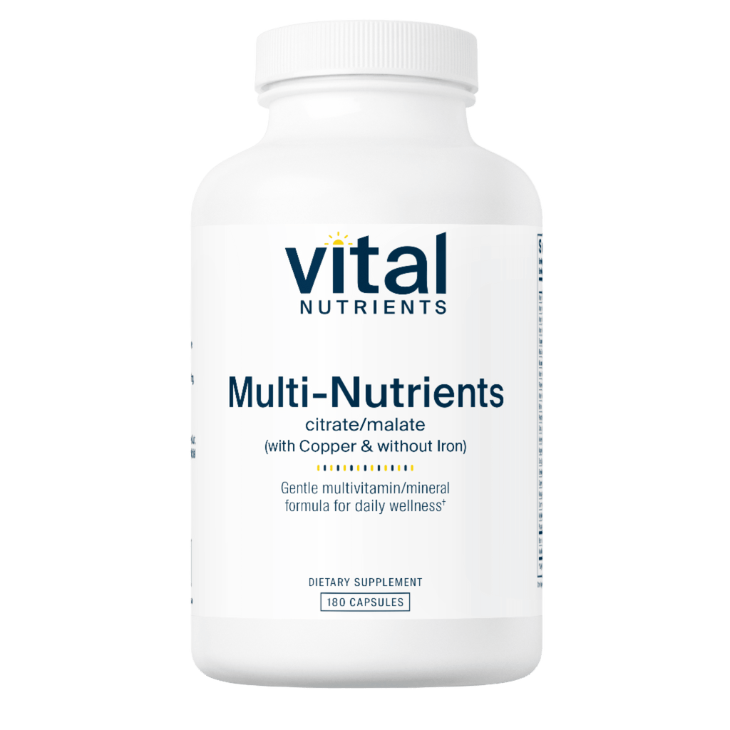 Multi-Nutrients Citrate/Malate (with Copper & without Iron) - 180 Capsules Default Category Vital Nutrients 