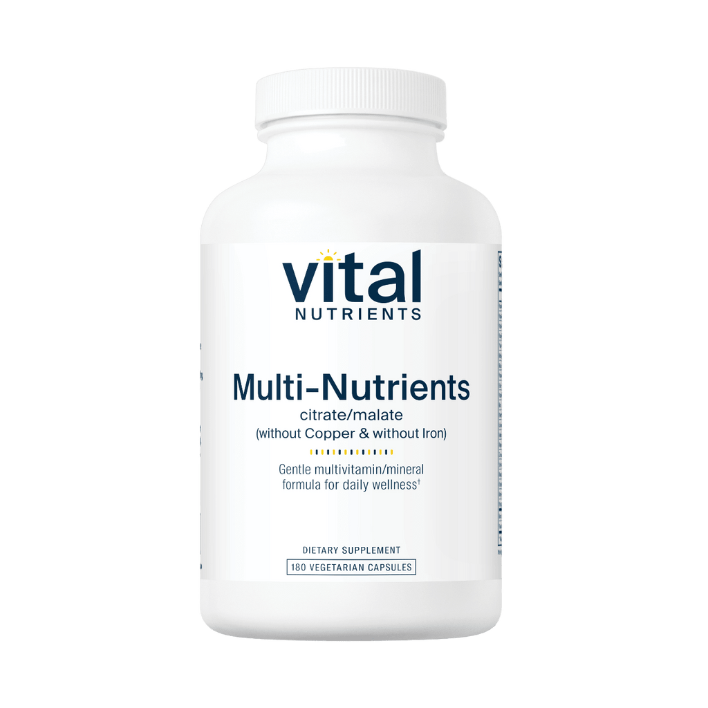 Multi-Nutrients Citrate/Malate (without Copper & without Iron) - 180 Capsules Default Category Vital Nutrients 