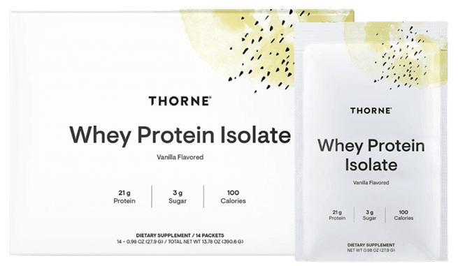 Whey Protein Isolate Default Category Thorne Vanilla 14 Servings - Travel Packs 