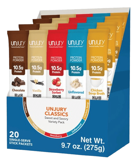 Variety Pack Single-Serve Whey Protein Stick Packets Default Category Unjury 20 Variety Packets 