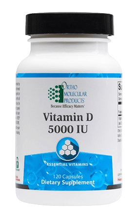 Vitamin D 5,000 IU Default Category Ortho Molecular 120 Capsules 