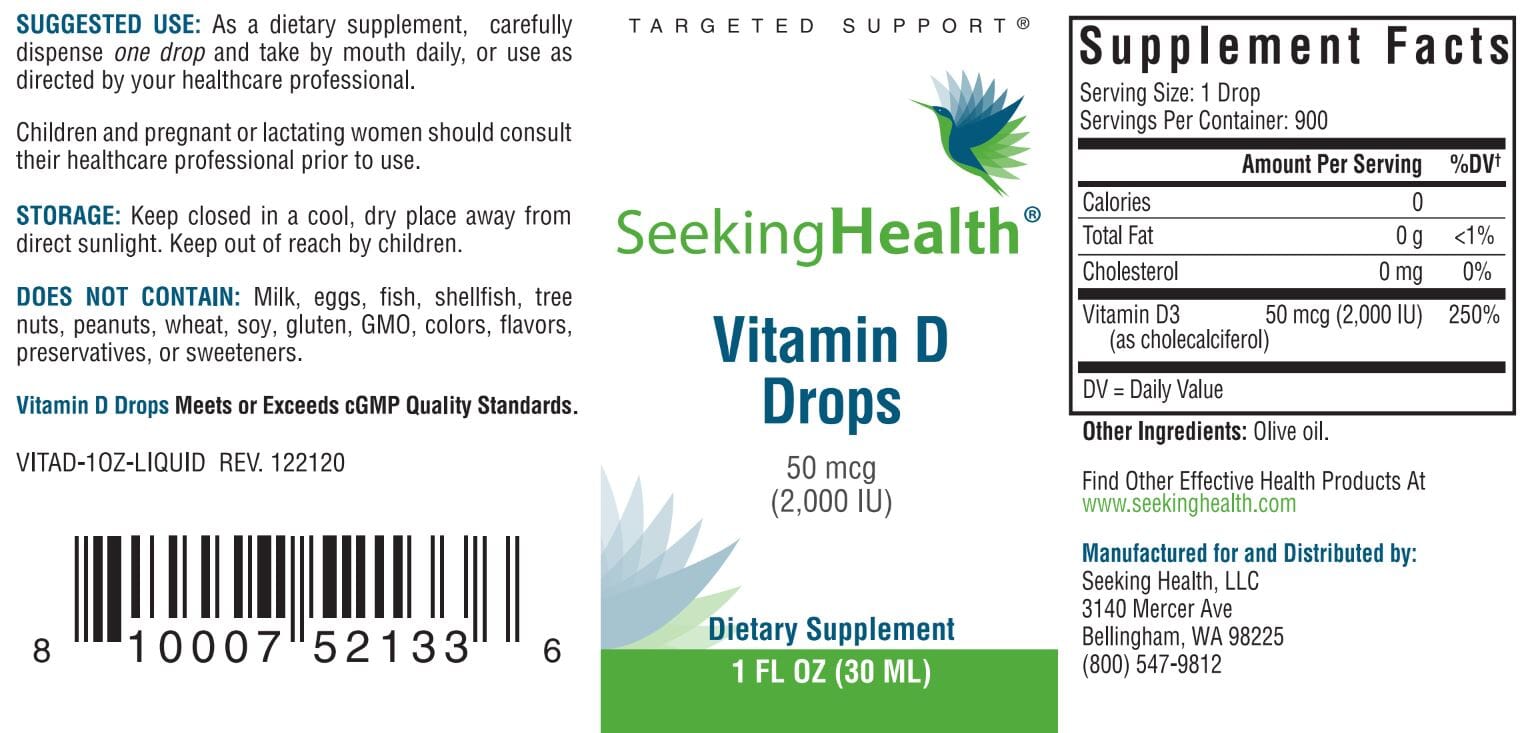 Vitamin D Drops 1 fl oz Healthy Habits Living
