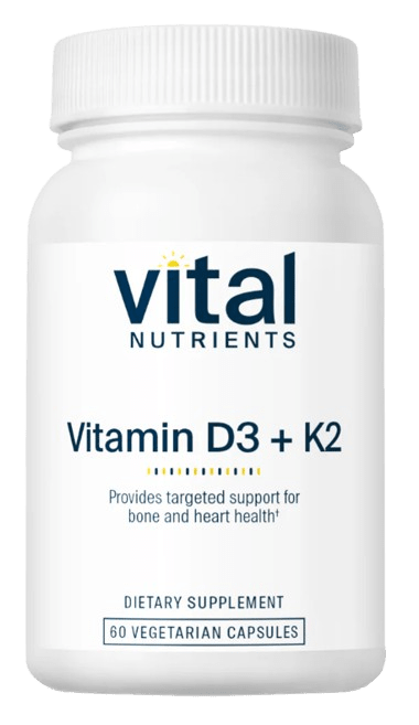Vitamin D3 + K2 Default Category Vital Nutrients 60 Capsules 