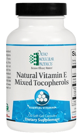 Natural Vitamin E Mixed Tocopherols Default Category Ortho Molecular 120 Soft Gels 
