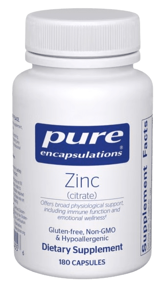 Zinc (citrate) Default Category Pure Encapsulations 180 Capsules 