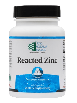 Reacted Zinc - 60 capsules Default Category Ortho Molecular 