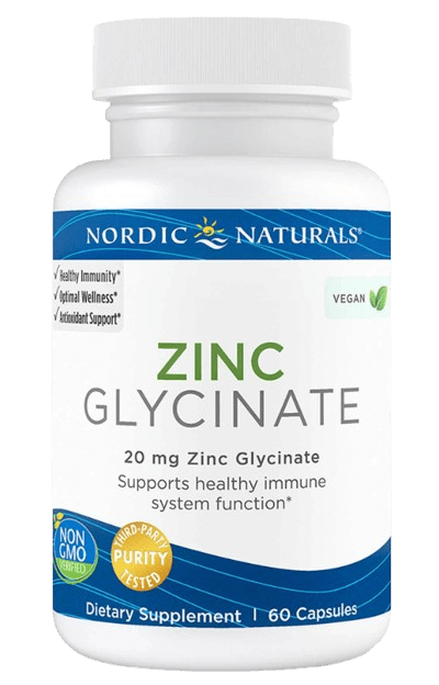 Zinc Glycinate 20 mg - 60 Capsules Default Category Nordic Naturals 