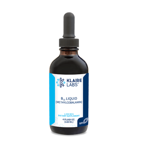 Vitamin B12 Liquid (Methylcobalamin) 1 mg Default Category Klaire Labs 4 fl oz 