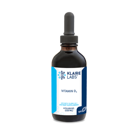 Vitamin D3 (5,000 IU) Liquid - 4 fl oz Default Category Klaire Labs 