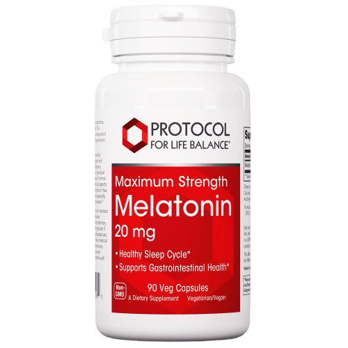 Melatonin Max Strength 20 mg - 90 Capsules Default Category Protocol for Life Balance 