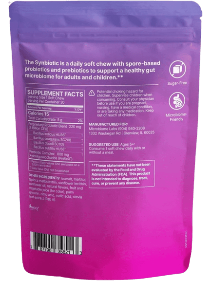 Synbiotic Soft Chews - 30 Soft Chews | Healthy Habits Living