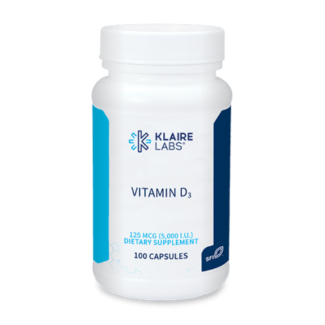 Vitamin D3 (5,000 IU) - 100 Capsules Default Category Klaire Labs 