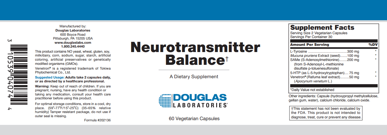 Neurotransmitter Balance - 60 Capsules – Healthy Habits Living - Neurotransmitter Balance Through Diet