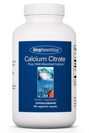 Calcium Citrate - 180 Capsules Default Category Allergy Research Group 