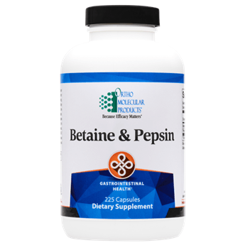 Betaine & Pepsin - 225 Capsules Default Category Ortho Molecular 