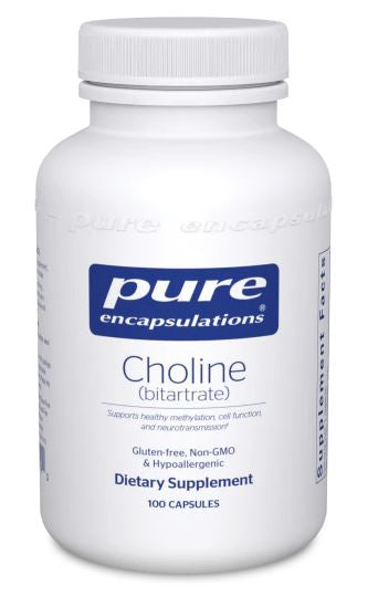 Choline (bitartrate) - 100 Capsules Default Category Pure Encapsulations 