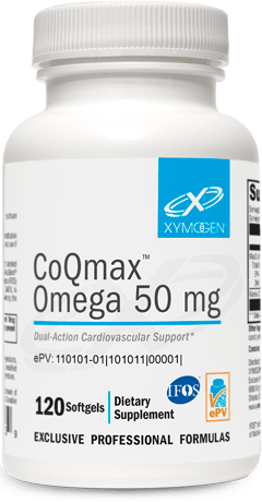 CoQmax™ Omega 50 mg Default Category Xymogen 120 Softgels 