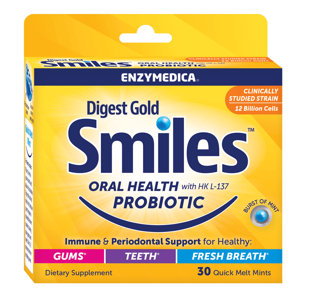 Digest Gold Smiles - 30 Mints Default Category Enzymedica 