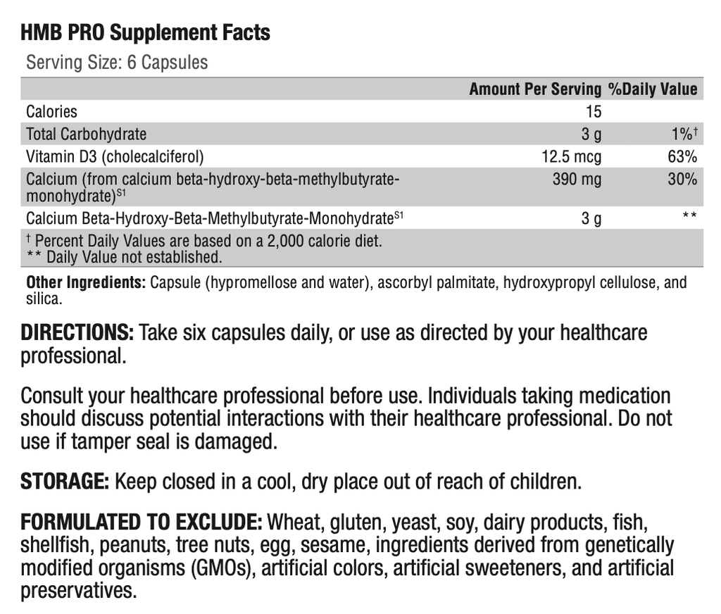 HMB Pro - 150 Capsules | Healthy Habits Living