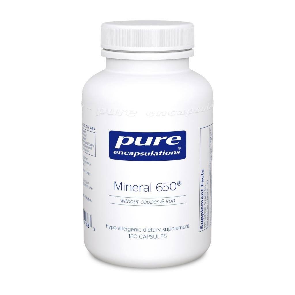 Mineral 650 w/o Cu &Fe - 180 capsules Default Category Pure Encapsulations 
