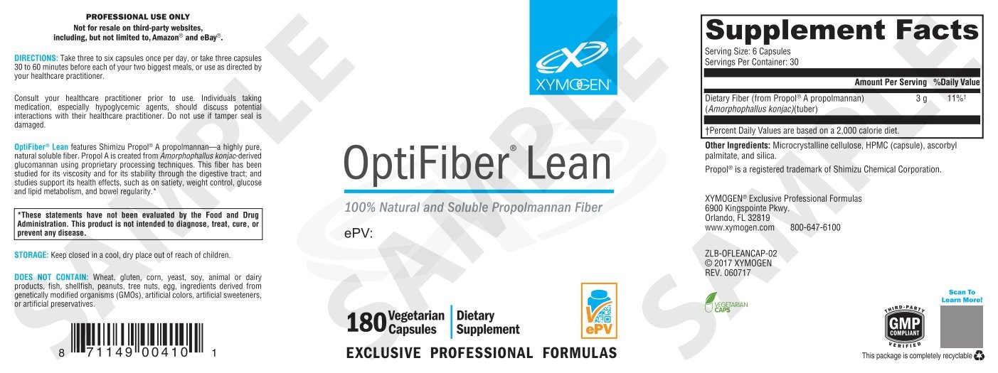 Optibiber Optifiber Lean Xymogen : Xymogen, OptiFiber® Lean 180 Capsules – KOSE