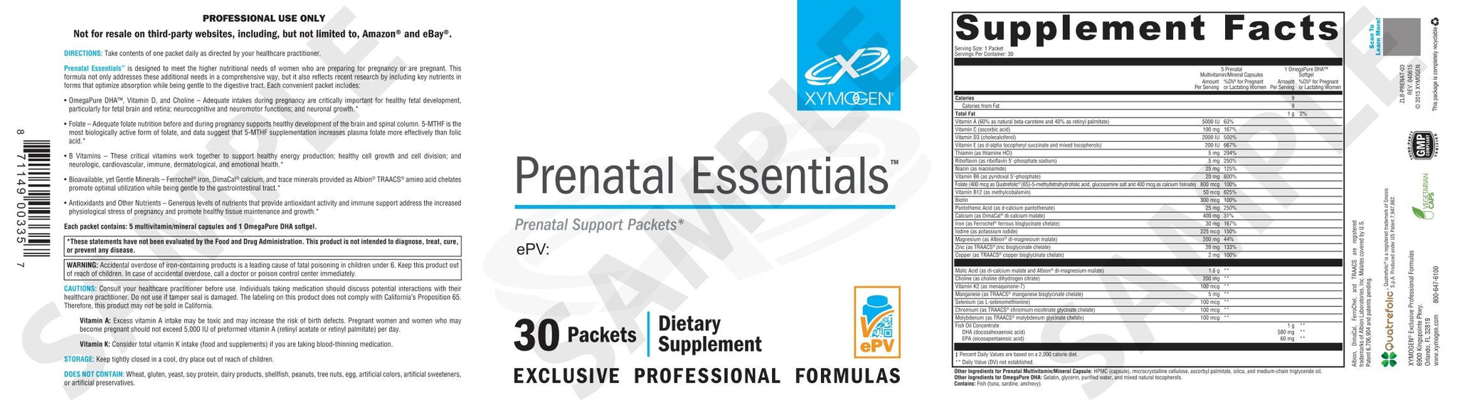 Prenatal Essentials™ 30 Packets Healthy Habits Living