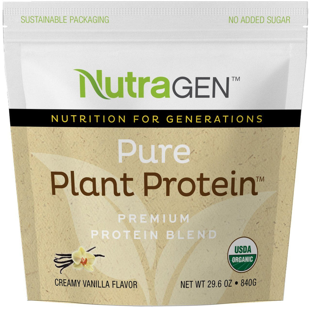Pure Plant Protein Default Category Nutragen Vanilla 2.04 lbs 