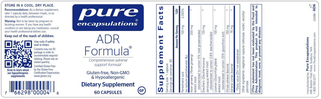 ADR Formula® Default Category Pure Encapsulations 60 capsules 