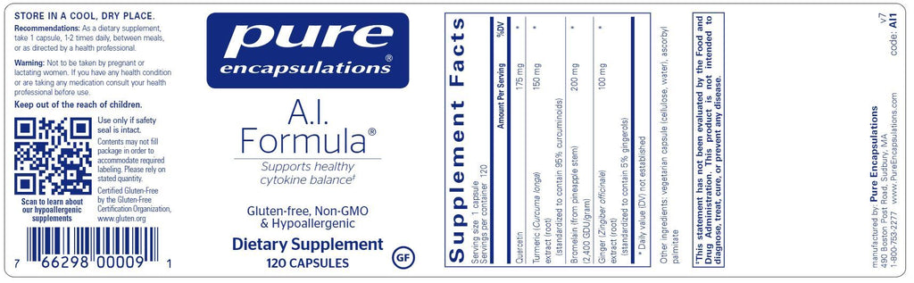 A.I. Formula® Default Category Pure Encapsulations 120 Capsules 