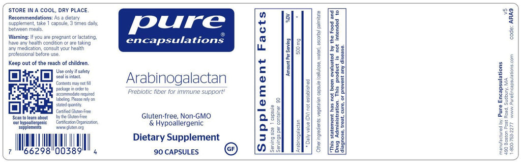 Arabinogalactan Default Category Pure Encapsulations 90 capsules 