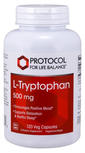 L-Tryptophan 500 mg Default Category Protocol for Life Balance 120 Veg Capsules 