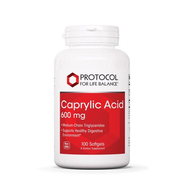 Caprylic Acid 600mg - 100 Softgels Default Category Protocol for Life Balance 