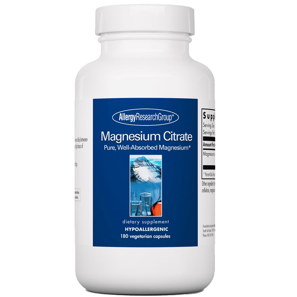Magnesium Citrate Default Category Allergy Research Group 180 Capsules 