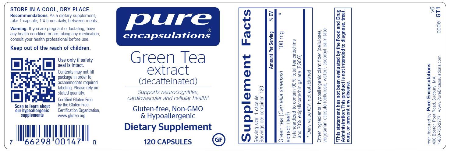 Green Tea Extract (decaffeinated) Healthy Habits Living