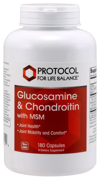 Glucosamine & Chondroitin with MSM Capsules Default Category Protocol for Life Balance 180 Capsules 